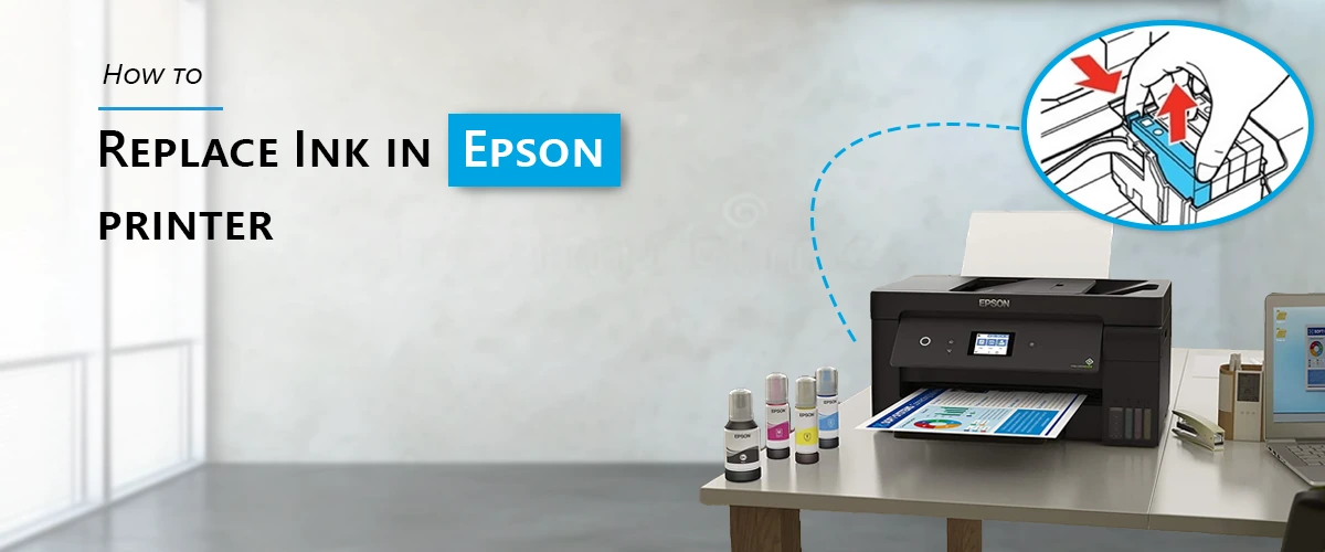 How to replace ink in Epson printer?